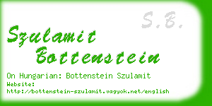 szulamit bottenstein business card